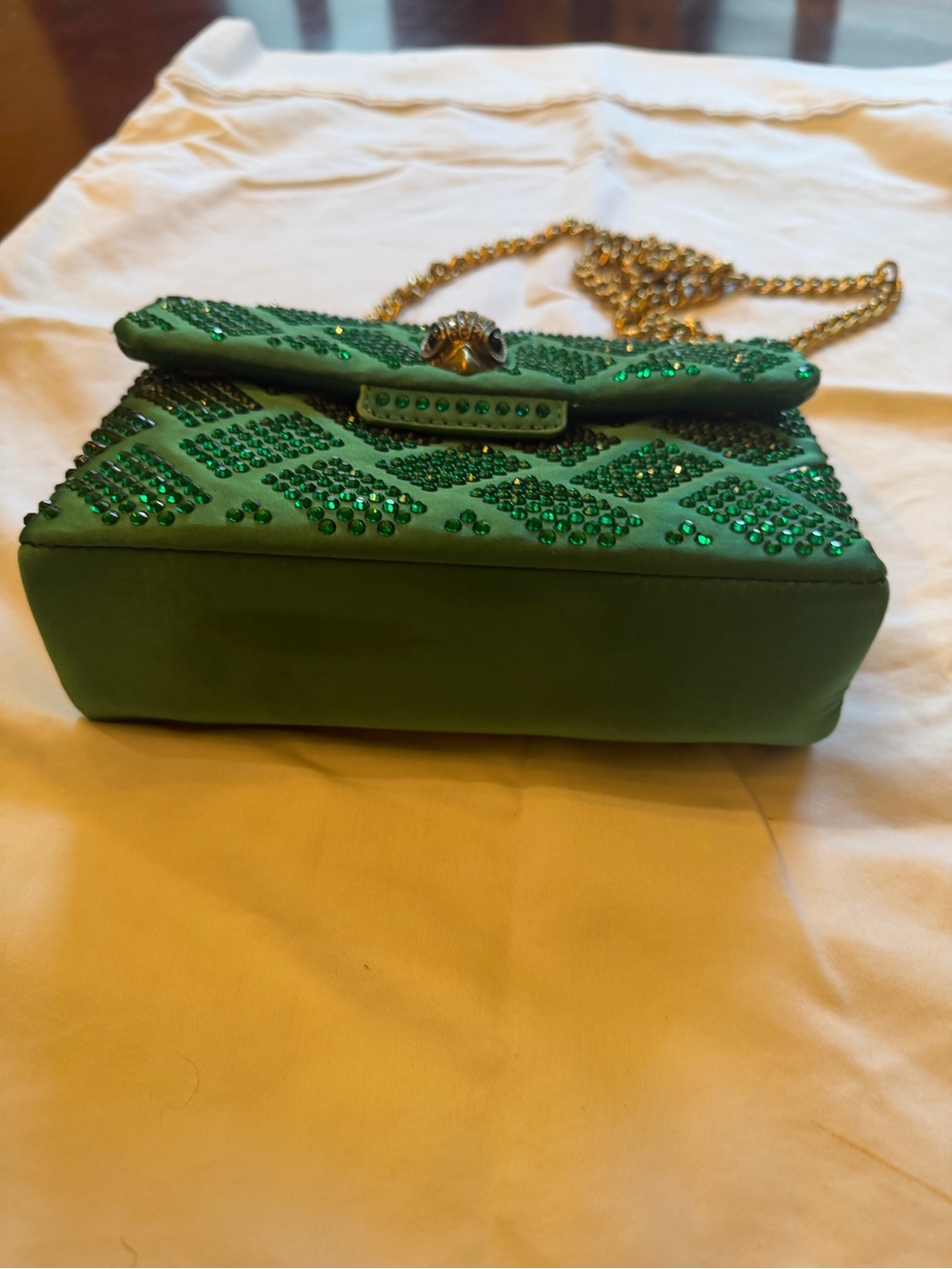 Kurt Geiger Green Embellished Chain Shoulder Bag - Women - Picture 4 of 4